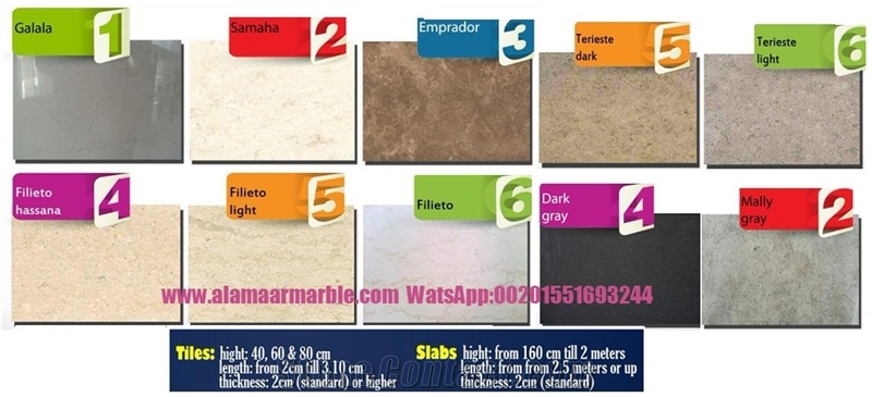 Multicolor Marble Tiles & Slabs