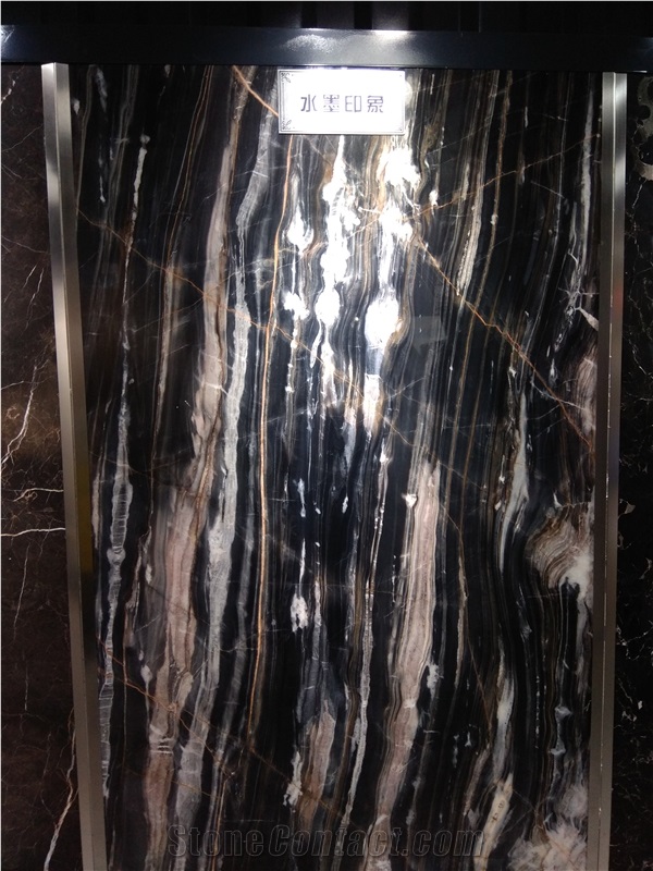 Ink Impression Marble Slabs,Tiles