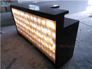Artificial Stone Restaurant Countertop Black Gold