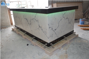 Black Restaurant Bar Counter Quartz Countertop
