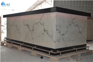 Black Restaurant Bar Counter Quartz Countertop