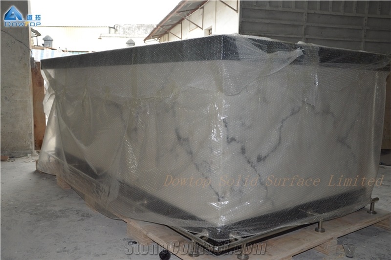 Black Restaurant Bar Counter Quartz Countertop