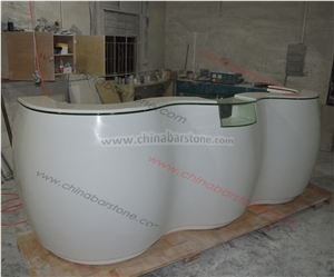 China White Marble Reception Desk Counter