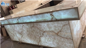 Custom Translucent Marble Led Bar Counter Top