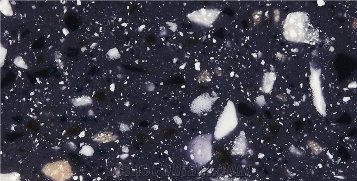 High End Blue Artificial Stone Quartz Stone