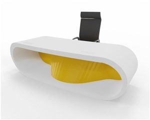 High End Glossy Black Office Table Manager Table