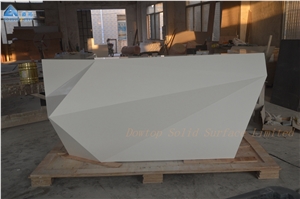 High Glossy White Reception Counter Desk