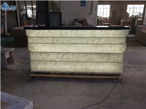 Luxury White Wine Bar Counter Artificial Marble Top