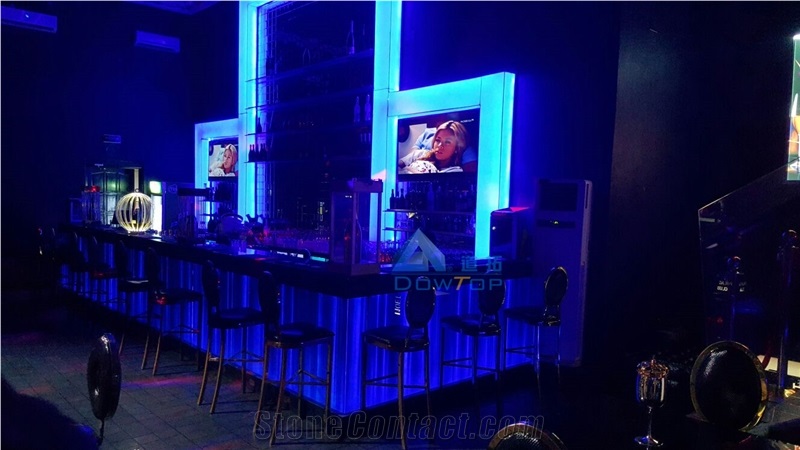 Modern Led Illuminated Club Bar Counter Tops