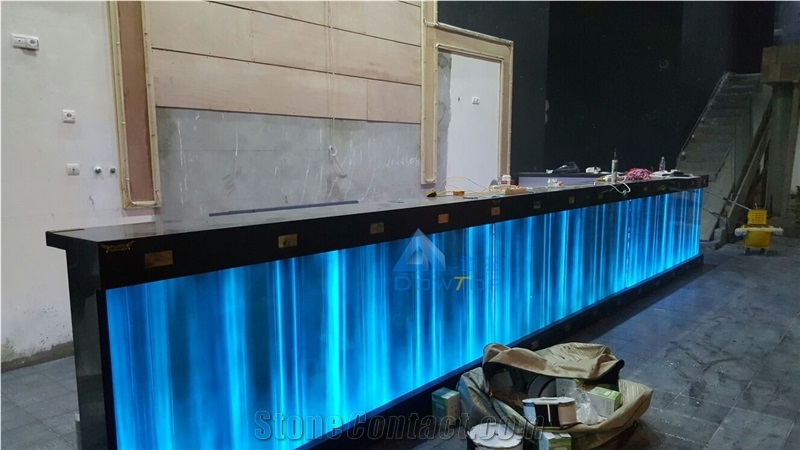 Modern Led Illuminated Club Bar Counter Tops