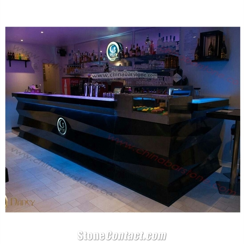 Modern Restaurant Bar Counter Artificial Marble Countertop