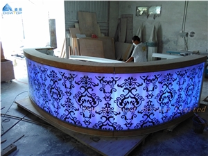 Solid Surface Round Led Night Club Bar Counter Solid Surface Round Led Night Club Bar Counter