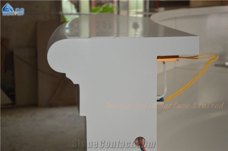 Solid Surface Round Led Night Club Bar Counter