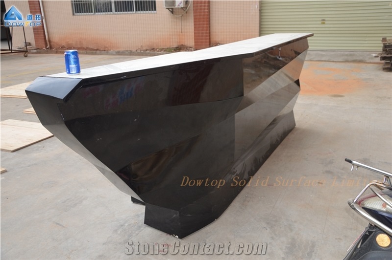 Solid Surface Top Boat Shape Hotel Bar Counter
