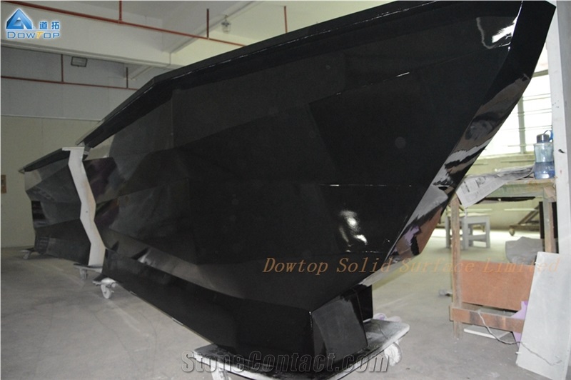 Solid Surface Top Boat Shape Hotel Bar Counter