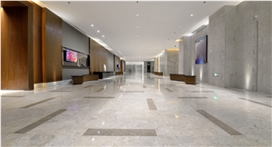 Abba Grey Marble Tiles and Yabo White Slabs