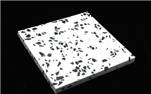 Black Spot Floor Art Cement Terrazzo Tiles