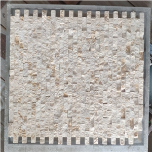 China Best White Floor Waterjet Herringbone Mosaic Pattern