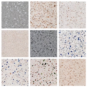 China Factory Cheap Grey Dark Cement Terrazzo Tile