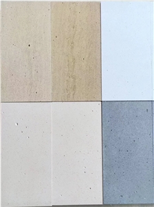 Custom Travertine Look Thin Terrazzo Slabs