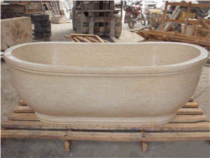 Natural Marble Onyx Stone Oval-Shaped Bathtub