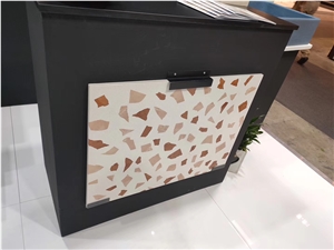 Pink Color Cement Terrazzo Wall Tiles And Flooring