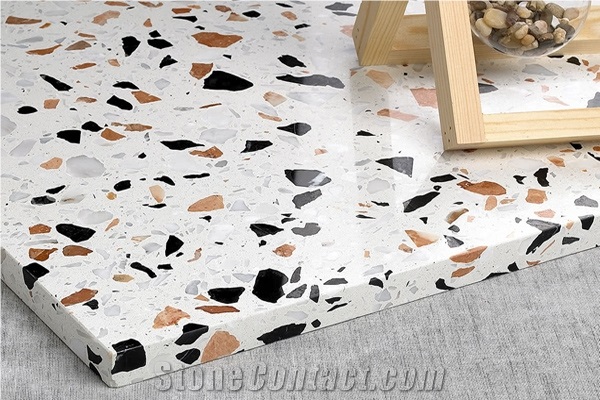 Pink Color Cement Terrazzo Wall Tiles And Flooring