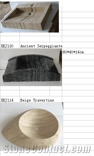 Rectangular Shape Hot Sale Stone Basin