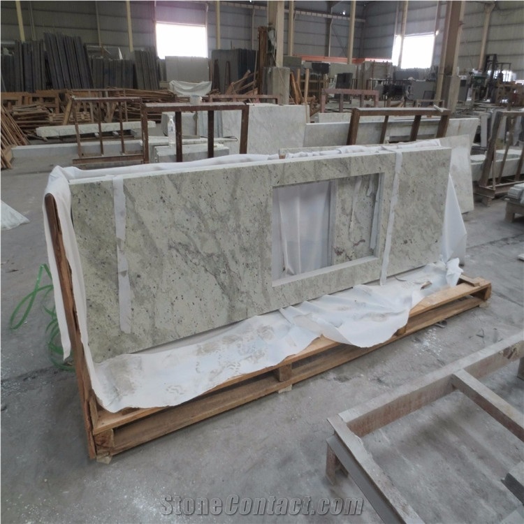 Bianco Andromeda Granite Kitchen Countertop