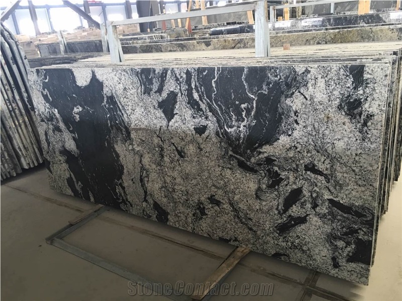 China Cosmic Black Granite Polished Slabs