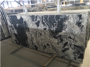 China Cosmic Black Granite Polished Slabs