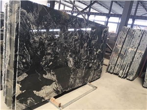 China Cosmic Black Granite Polished Slabs