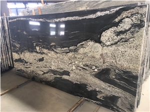 China Cosmic Black Granite Polished Slabs
