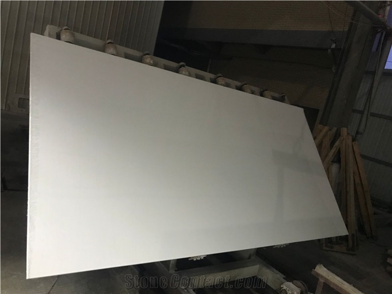 China Pure White Polished Artificial Marble Stone