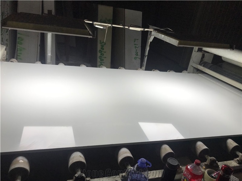 China Pure White Polished Artificial Marble Stone