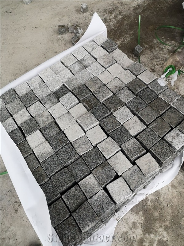 China Sesame Grey Granite G603 Cobblestones,Setts