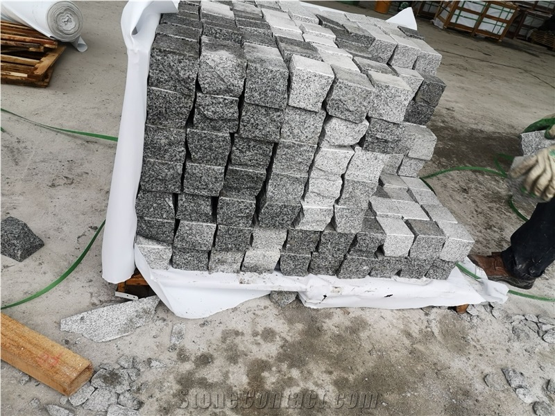 China Sesame Grey Granite G603 Cobblestones,Setts