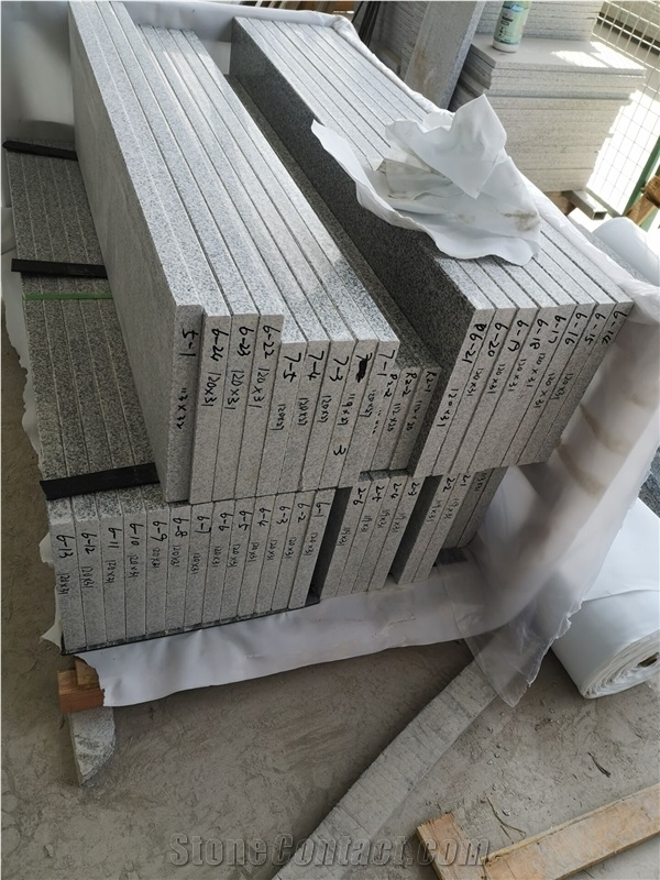 China Sesame White Granite G603 Steps Stairs Riser