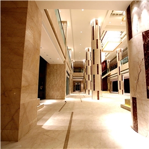 Sofitel Beige Marble Slab, Crema Evita Marble