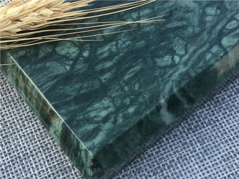 India Green Flower Marble Tray Dishes