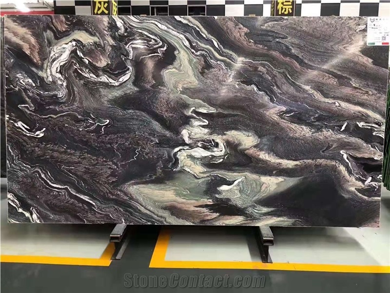 Purple Wave Marble Stone Slab