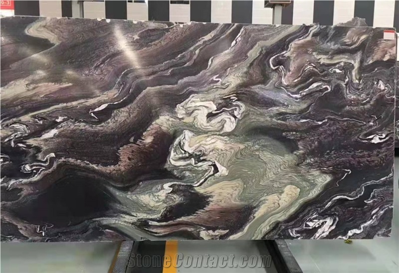 Purple Wave Marble Stone Slab
