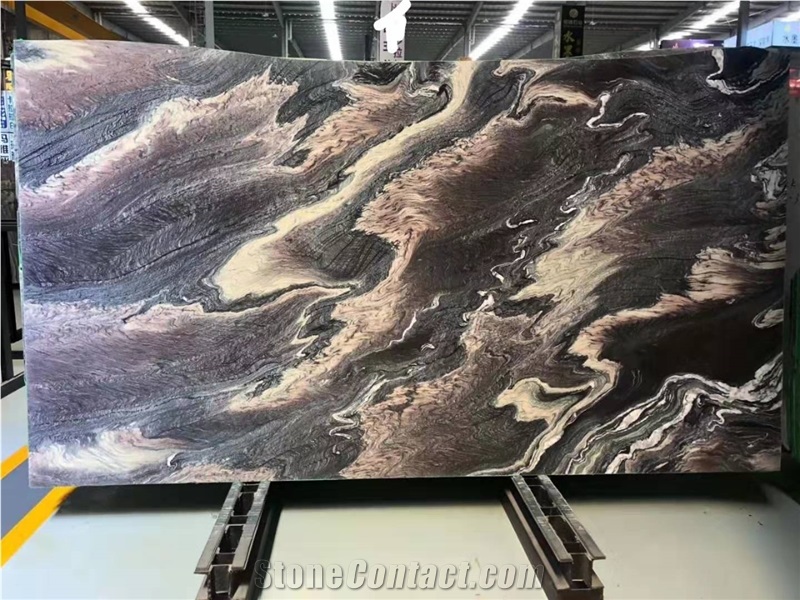 Purple Wave Marble Stone Slab