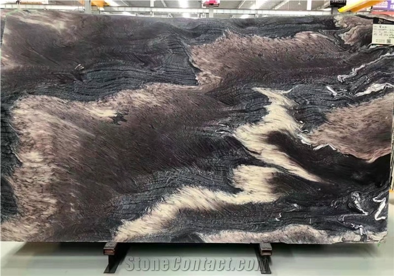 Purple Wave Marble Stone Slab