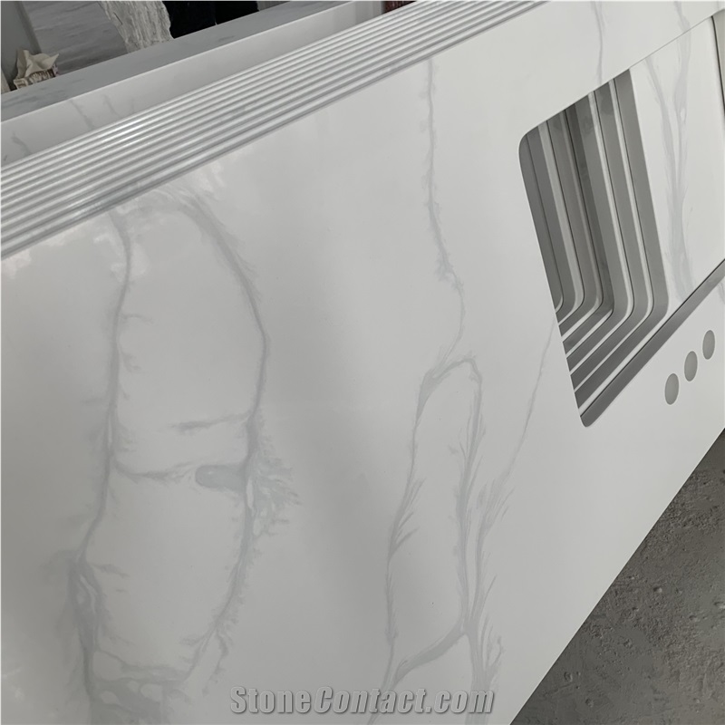 Calacatta White Quartz Vanity Tops