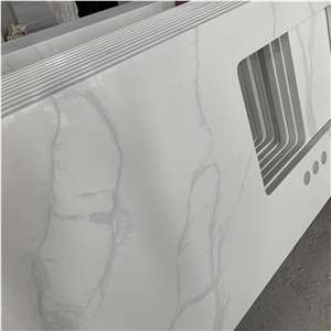 Calacatta White Quartz Vanity Tops
