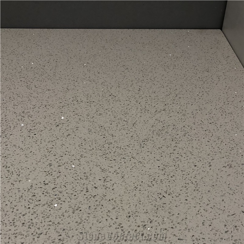 Sparking Grey Quartz Slabs from Engga Quartz