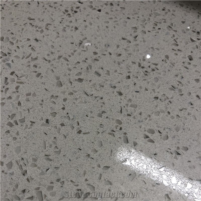 Sparking Grey Quartz Slabs from Engga Quartz