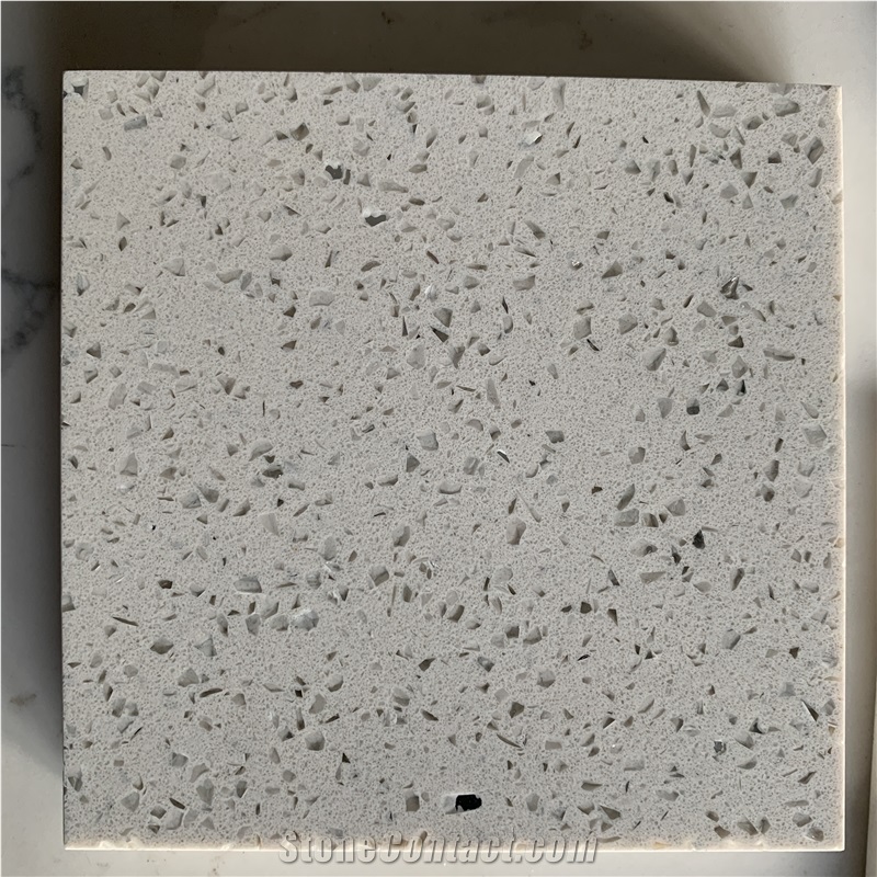 Sparking Grey Quartz Slabs from Engga Quartz