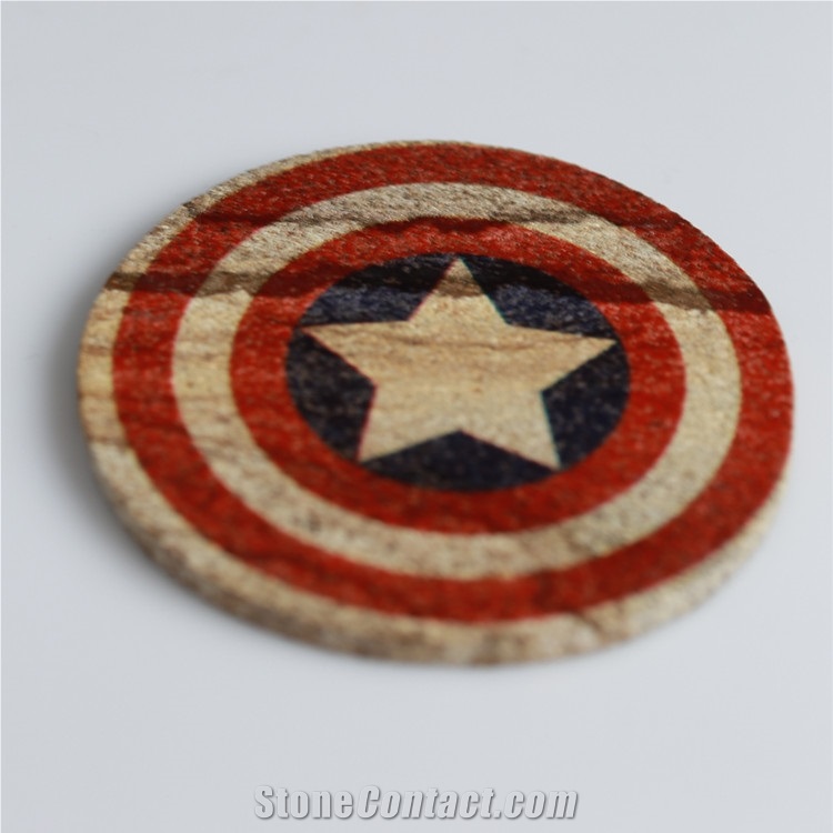 Absorbent Natural Stone Sandstone Drink Coaster